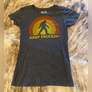 Retro inspired “Keep Truckin” Bigfoot Tee